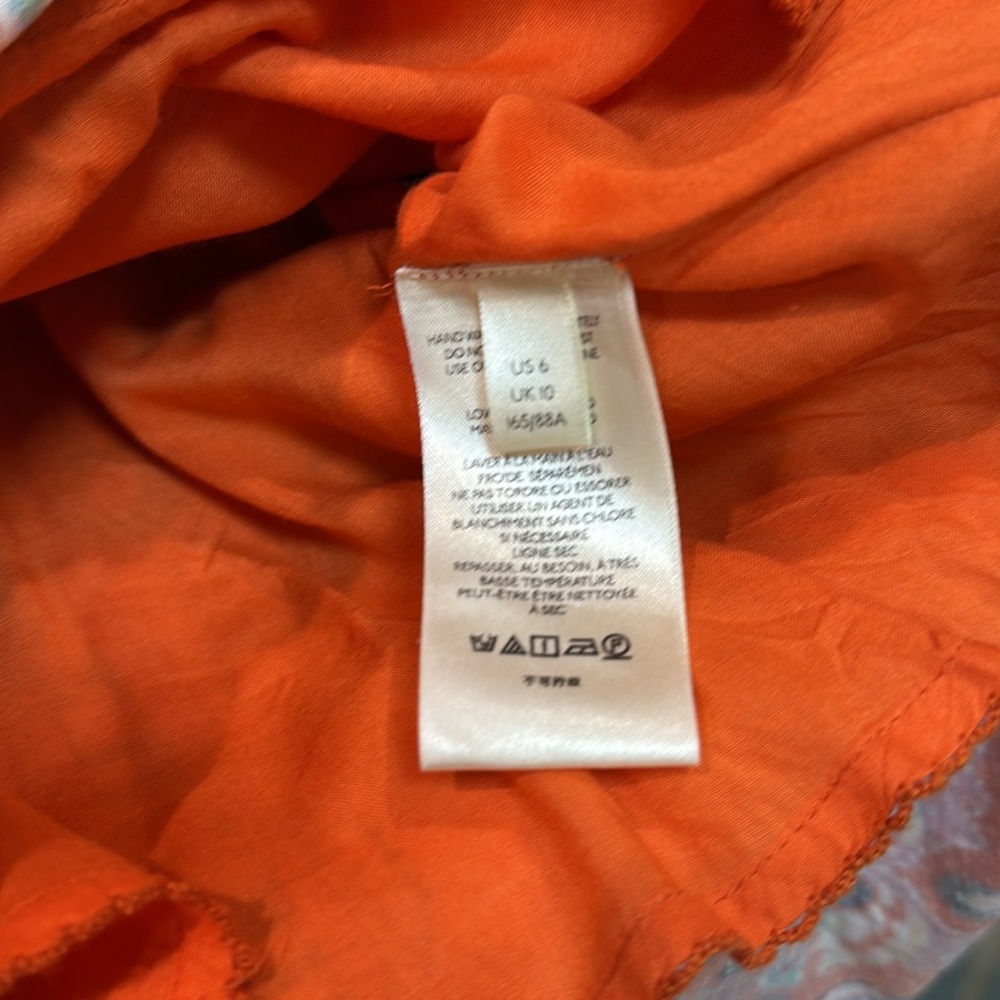Anthropologie Orange and Black Maxi/Midi Dress - Picture 8 of 9